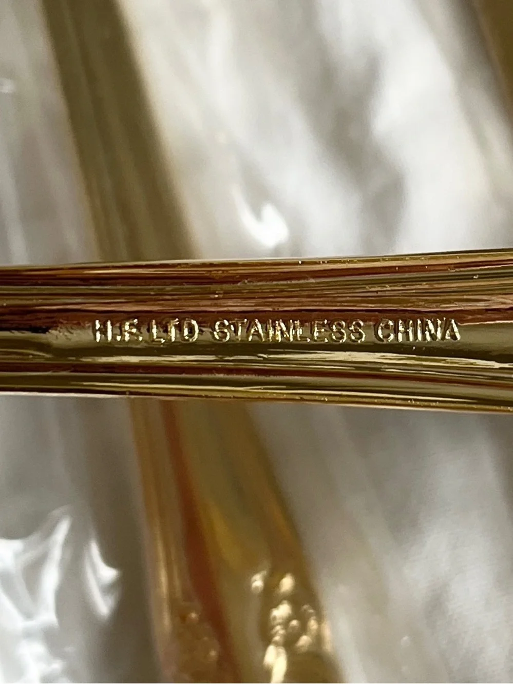 x4 NEW H.F. Ltd Rose Gold Plated Stainless Dinner Fork Pierced Rose Versailles